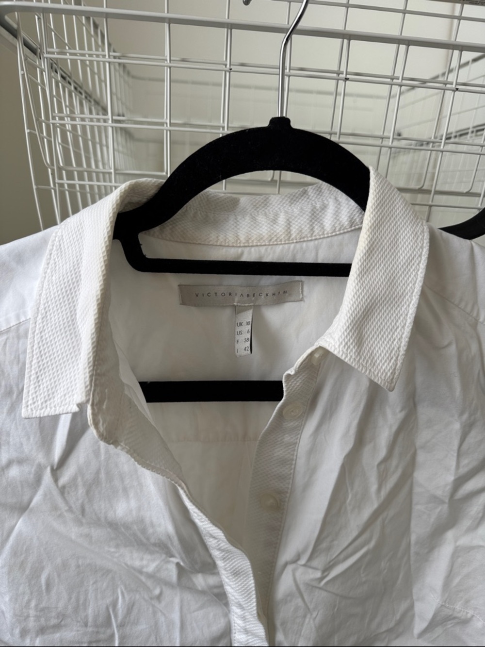 Victoria Beckham White Sleeveless Button-Down Shirt - Picture 2 of 2